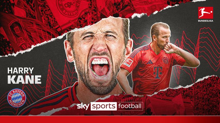 Watch Harry Kane&#39;s Bundesliga goals so far from season 24/25